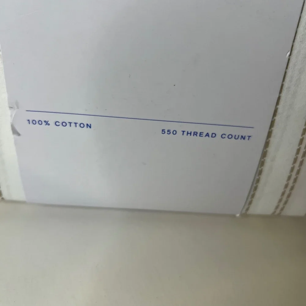 Charter Club Damask Collection Twin Sheet Set Cotton Stripe Ticking‎ NIP